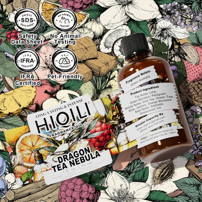 HIQILI Dragon Tea Nebula Fragrance Oil – 1 Oz for DIY Diffusers, Pet-Safe