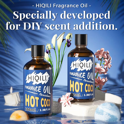 HIQILI Hot Coco Essential Oil 100ml | Winter Fragrance for Diffuser & DIY Candles