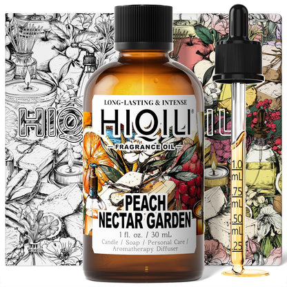 HIQILI Peach Nectar Garden Fragrance Oil for Diffusers – 1 fl oz