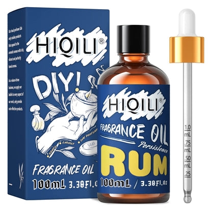HIQILI Rum Essential Oil - Sweet Mellow Fragrance for Diffuser & DIY (3.38 fl oz)