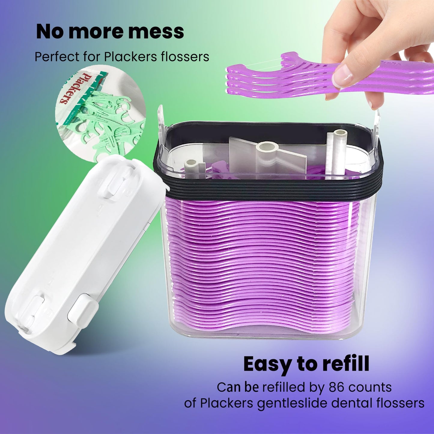 Empty Floss Pick Holder | Portable Flosser Dispenser by HIROJOY