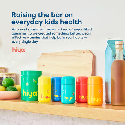 Hiya Kids Multivitamin – 15+ Vitamins for Ages 2+ | 0g Sugar | 20 Sticks