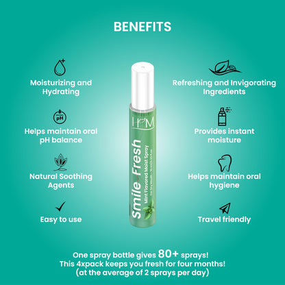 HM Dry Mouth Flavoured Spray Xylitol - Alcohol Free | Hydration & Saliva