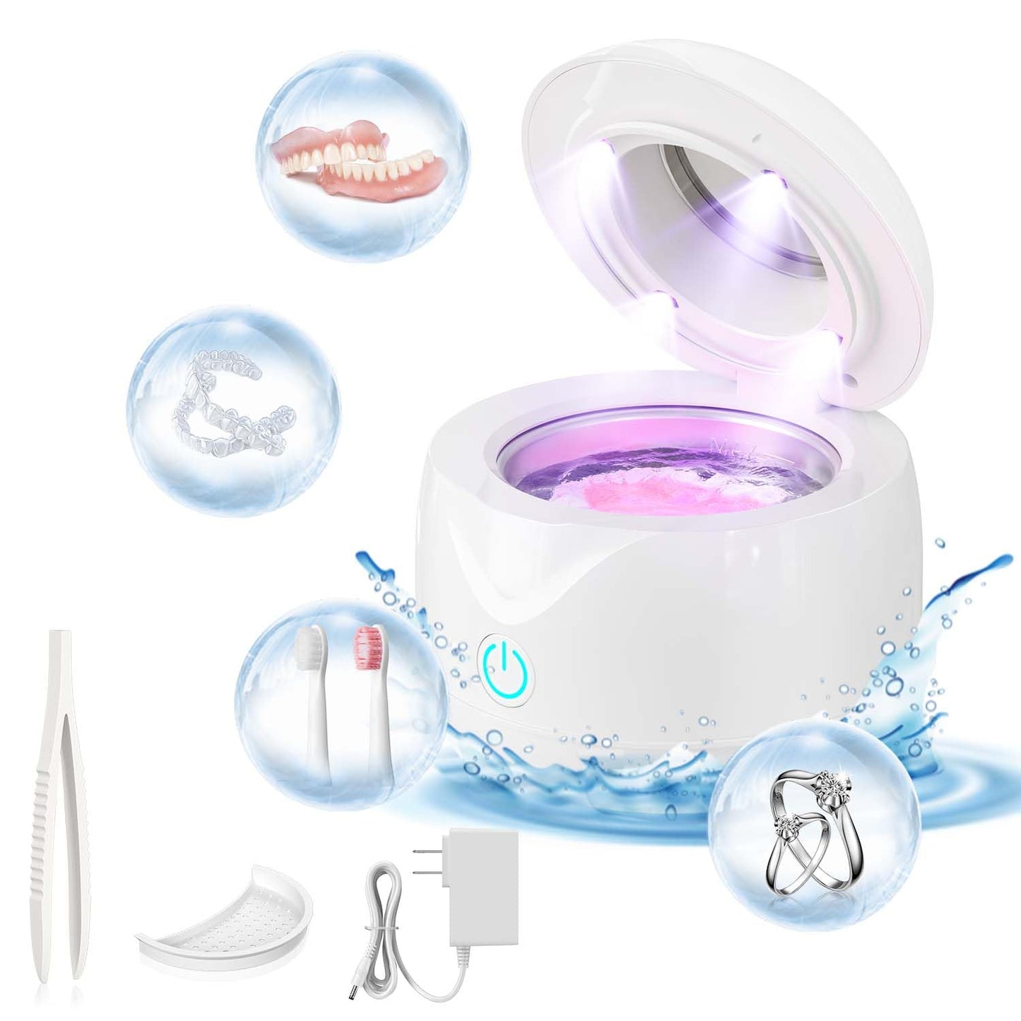 Hoffeins Ultrasonic Retainer Cleaner – 45kHz, 200ml, Portable