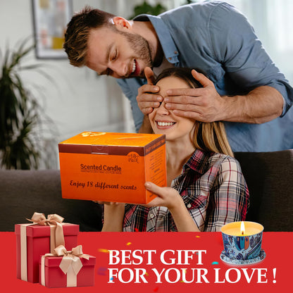 HOFOGOTOWIN 18-Pack Scented Candle Sets | Travel Aromatherapy Soy Candles