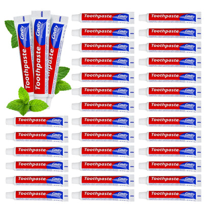 HOIQIRY 100 Tubes Extra Small Travel Toothpaste – Mint, 0.35 oz/10 g Bulk Singles for Hotels & Travel