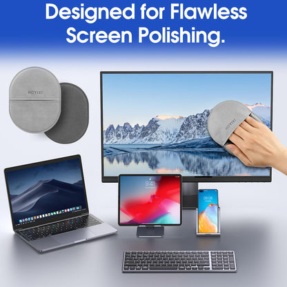 HoYiXi Microfiber Screen Cleaning Cloth – Premium Grey for Laptops, Tablets, TVs & More