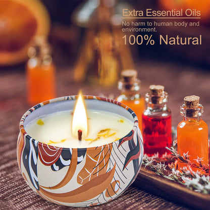 Soy Wax Candle Gift Set – 16 Pack with Dried Flowers | Aromatherapy Gifts