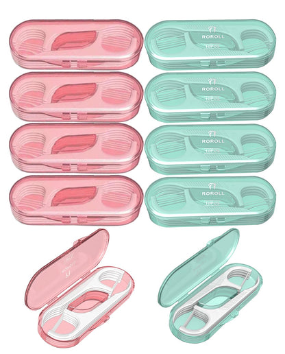 Holy Rose Travel Dental Floss Case - Portable Micro Floss Picks (100 Count)