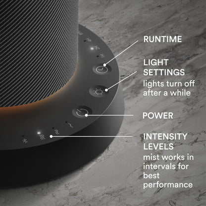 Homedics SereneScent Fabric Waterless Diffuser – Cordless, 14h Battery, 6 Lights (Black)
