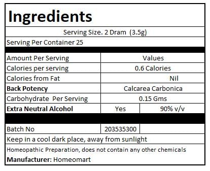 Homeomart Calcarea Carbonica Homeopathy Pellets 200C Potency — Pack of 3