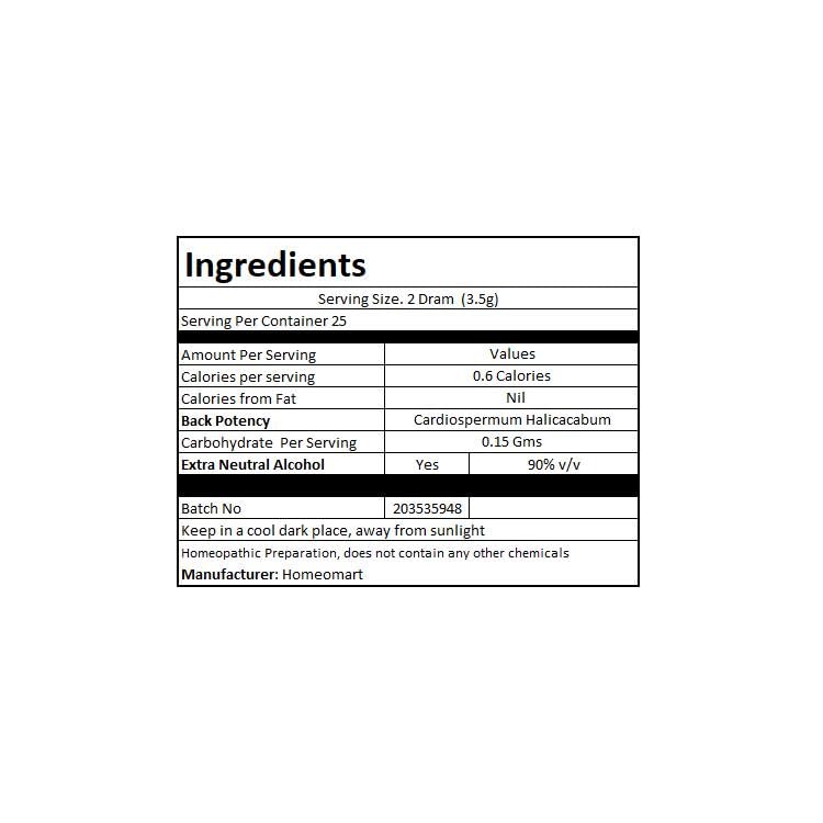 Cardiospermum Halicacabum Homeopathy Pellets 200C (Pack of 3) – HomeoMart