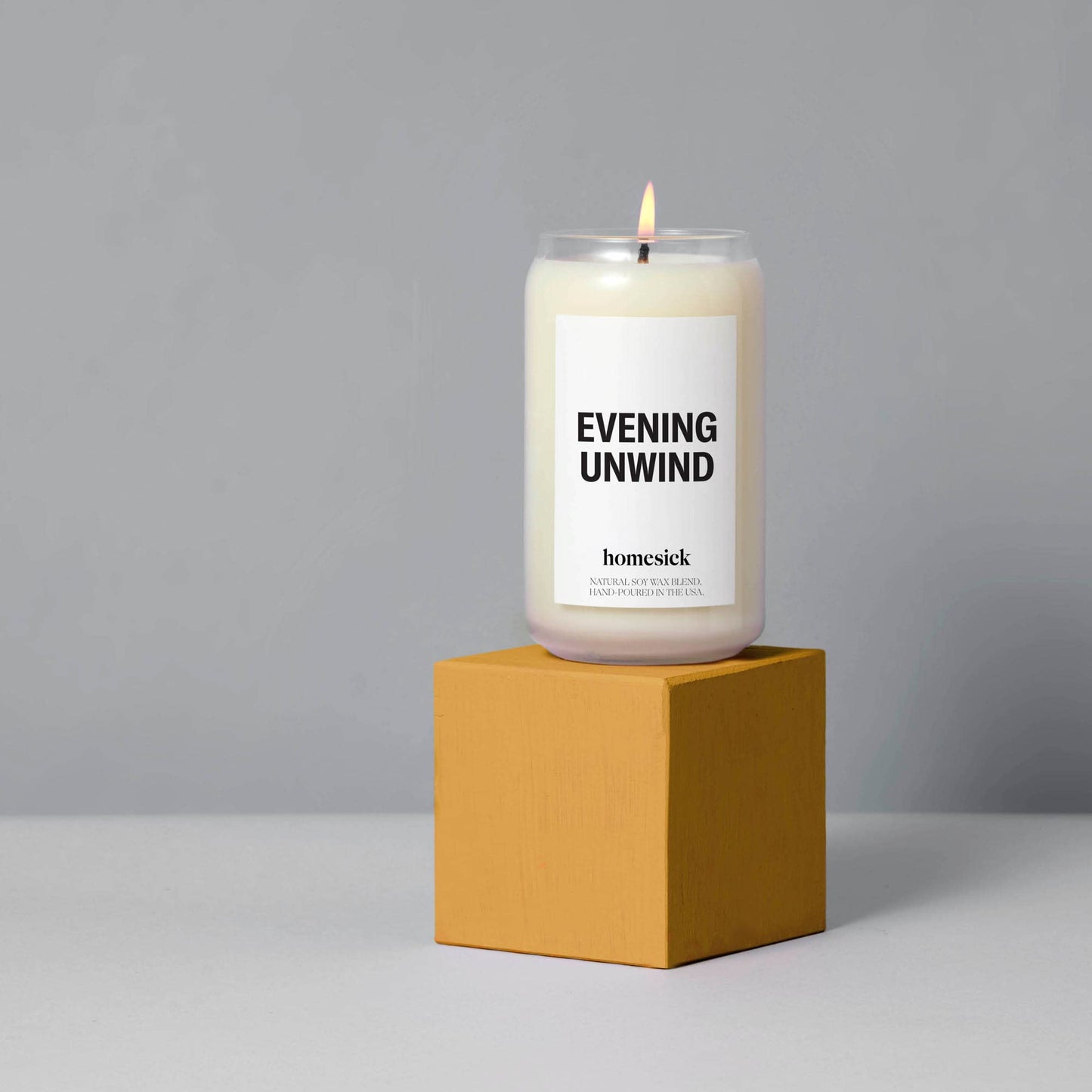 Homesick Evening Unwind Candle – 13.75 oz Soy Wax Blend, 60-80h Burn Time