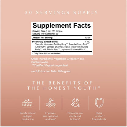 Apothékary The Honest Youth: Collagen & Skin Support Drops