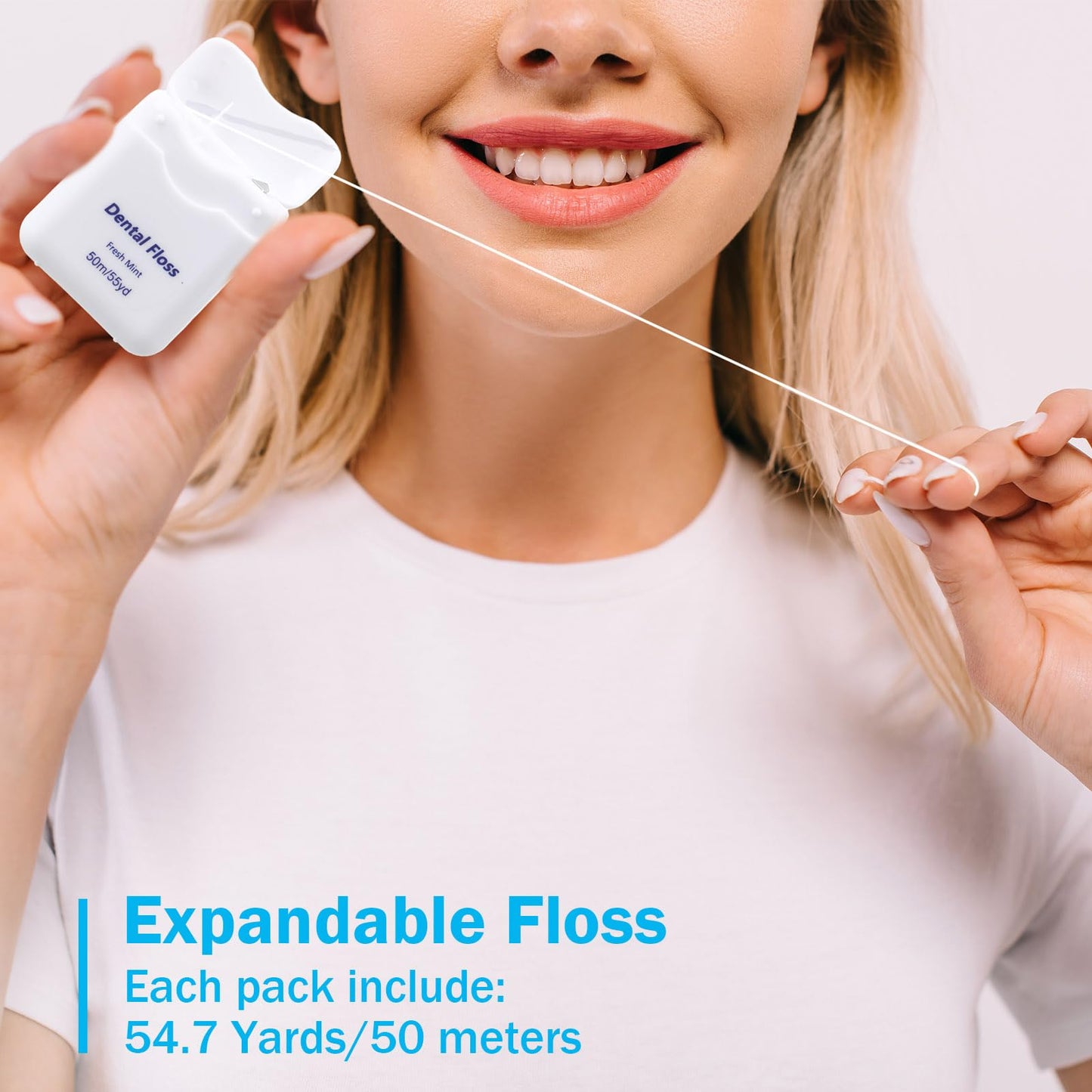 Honeydak 150 Pack Mint Dental Floss Bulk – 50 m Travel Floss for Teeth & Gums