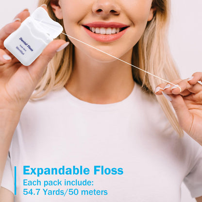 Honeydak 150 Pack Mint Dental Floss Bulk – 50 m Travel Floss for Teeth & Gums