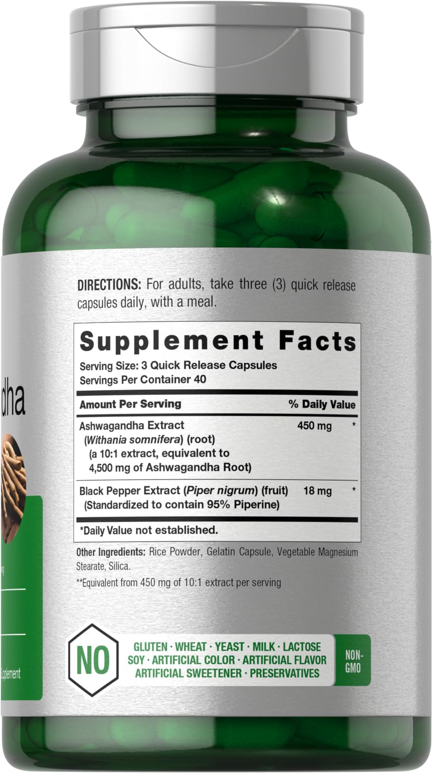Horbäach Ashwagandha Supplement – Max Strength – 120 Capsules (Pack of 2)