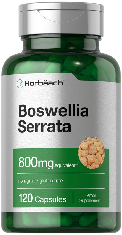 Horbaach Boswellia Serrata 800mg Capsules – 120 Count | Non-GMO, Gluten Free