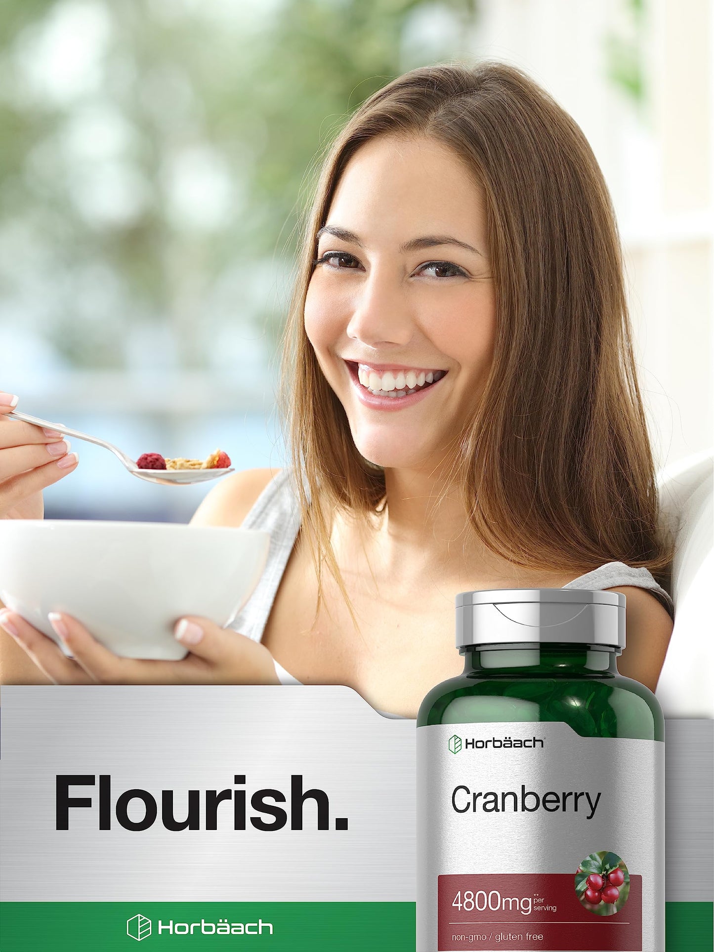 Horbäach Cranberry Pills 4800mg – 300 Softgels | Non-GMO, Gluten Free, From Concentrate