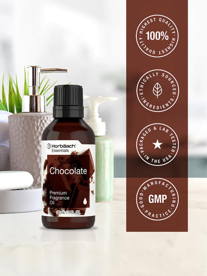 Horbäach Chocolate Fragrance Oil - 1 fl oz (30 ml) for Diffusers, Candles & Soaps | Premium Grade