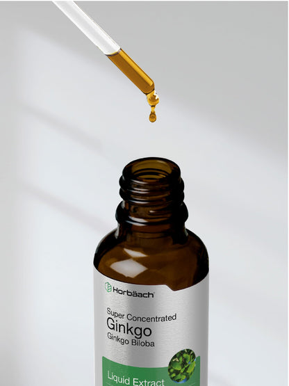 Horbäach Ginkgo Biloba Liquid Extract 2 fl oz – Alcohol-Free, Vegetarian, Non-GMO, Gluten Free
