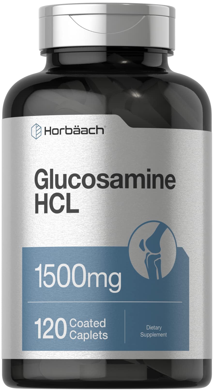 Horbäach Glucosamine HCL 1500mg – 120 Caplets | Non-GMO & Gluten Free