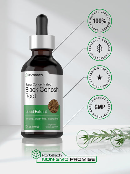 Horbäach Black Cohosh Root Tincture - 2 fl oz, Alcohol Free, Vegetarian