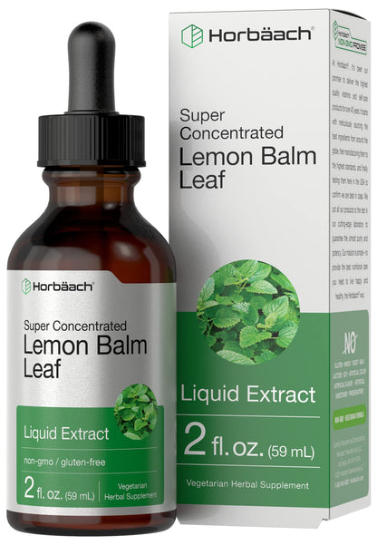 Horbäach Lemon Balm Tincture - 2 fl oz | Vegetarian Liquid Extract | Gluten Free & Non-GMO