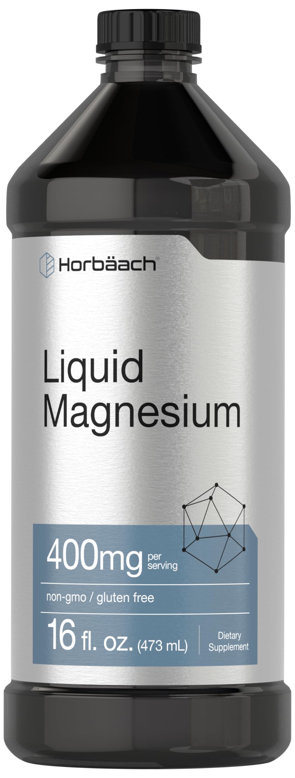 Horbaach Liquid Magnesium 16 fl oz | Vital Trace Minerals Complex | Vegetarian, Non-GMO & Gluten Free
