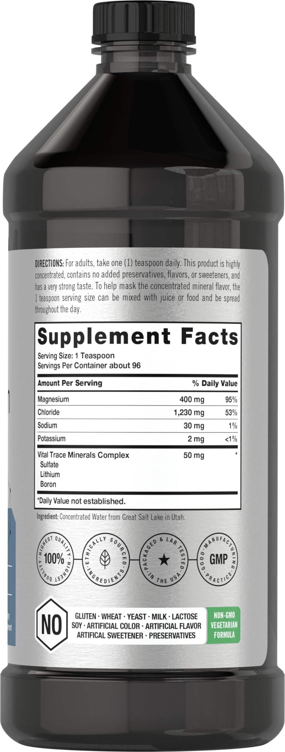 Horbaach Liquid Magnesium 16 fl oz | Vital Trace Minerals Complex | Vegetarian, Non-GMO & Gluten Free