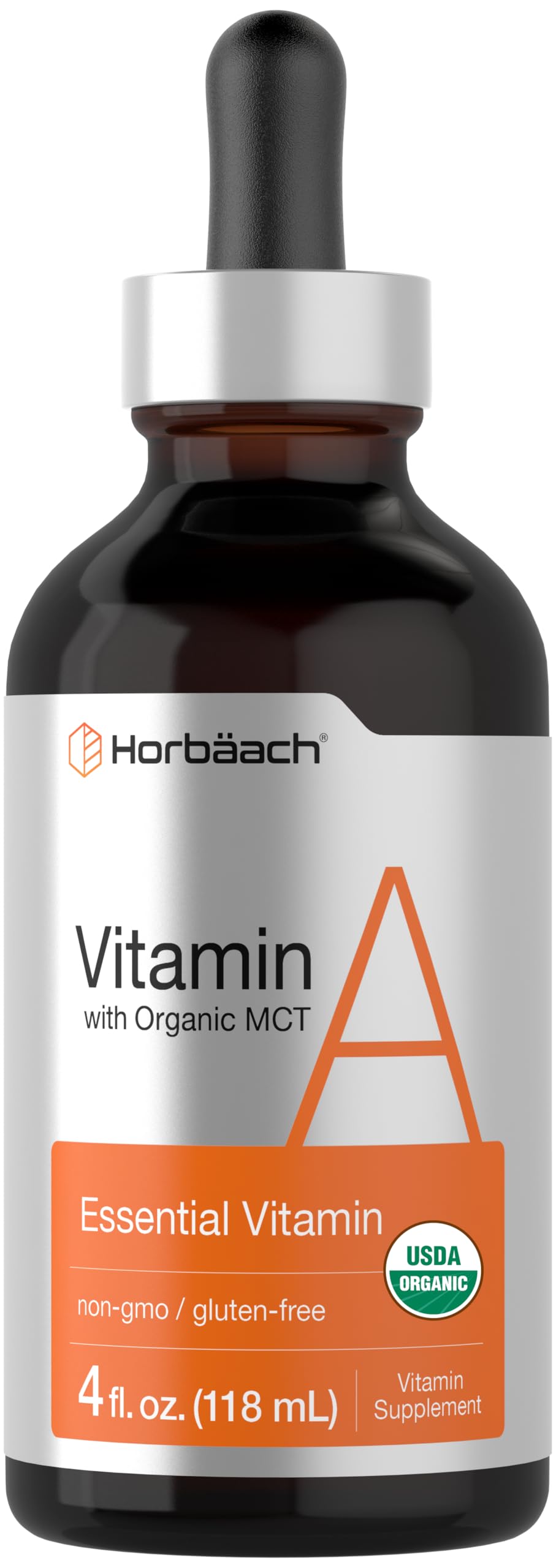 Horbäach Vitamin A Liquid - 4 fl oz | Organic MCT, Non-GMO, Gluten Free