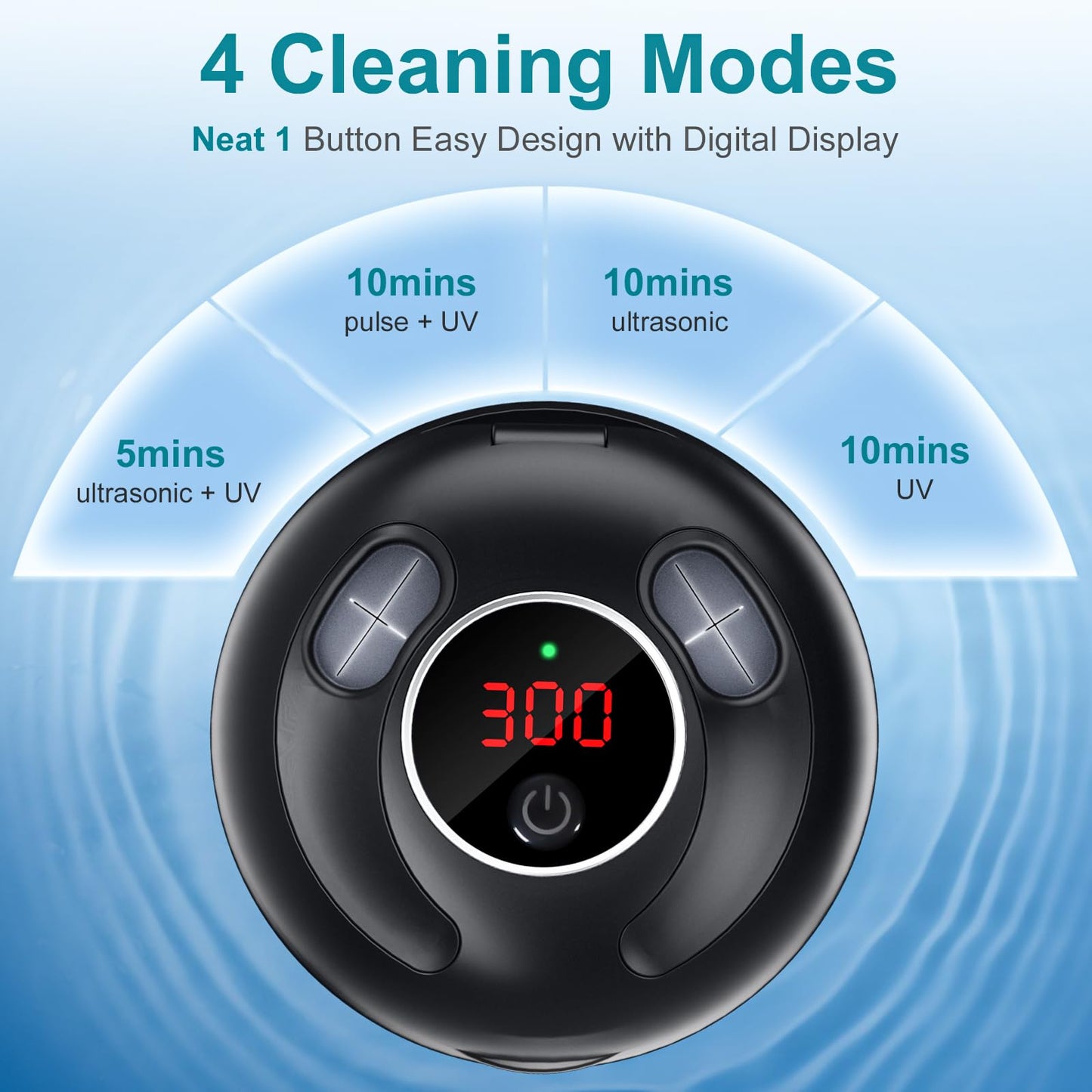 Hossili Ultrasonic Retainer Cleaner Machine – 200ML, 45kHz, 4 Modes, Digital Timer