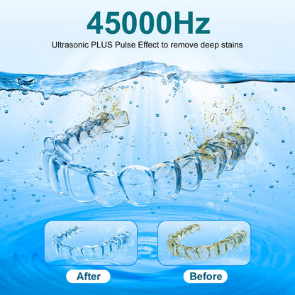 Hossili Ultrasonic Retainer Cleaner Machine – 200ML, 45kHz, 4 Modes, Digital Timer