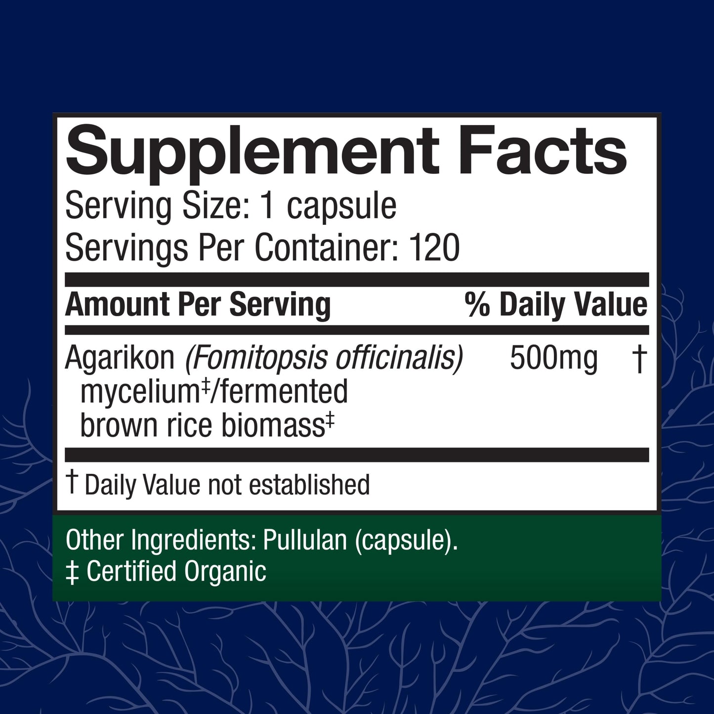 Host Defense Agarikon Capsules – Immune Support Mushroom Supplement – 120 Capsules