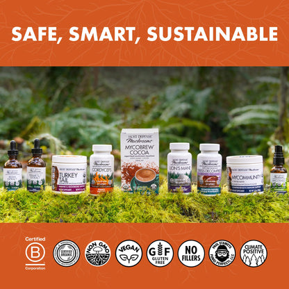 Host Defense Breathe Capsules – Immune & Respiratory Support Mushroom Supplement with Chaga, Reishi & Cordyceps – 120 Capsules