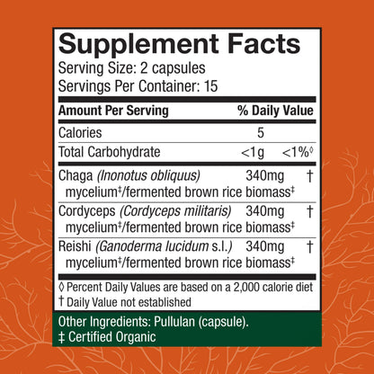 Host Defense Breathe Capsules – Immune & Respiratory Support Mushroom Supplement (30 Caps)