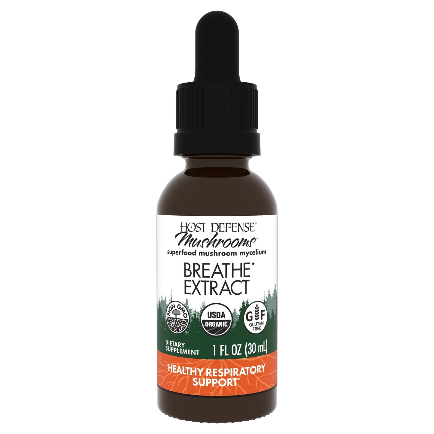 Host Defense Breathe Extract – Immune & Respiratory Mushroom Liquid, 1 fl oz