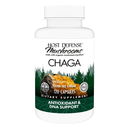Host Defense Chaga Capsules | Immune Support & Antioxidant Mushroom Supplement - 120 Capsules