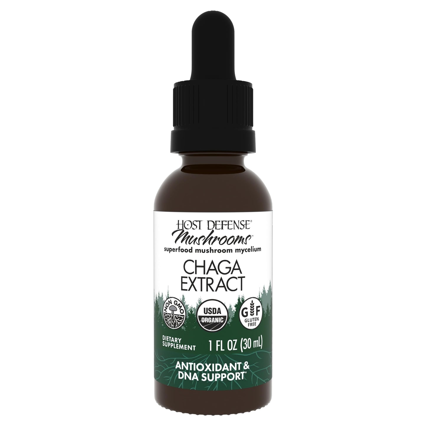 Host Defense Chaga Extract - Immune Support & Antioxidant Boost | 1 fl oz