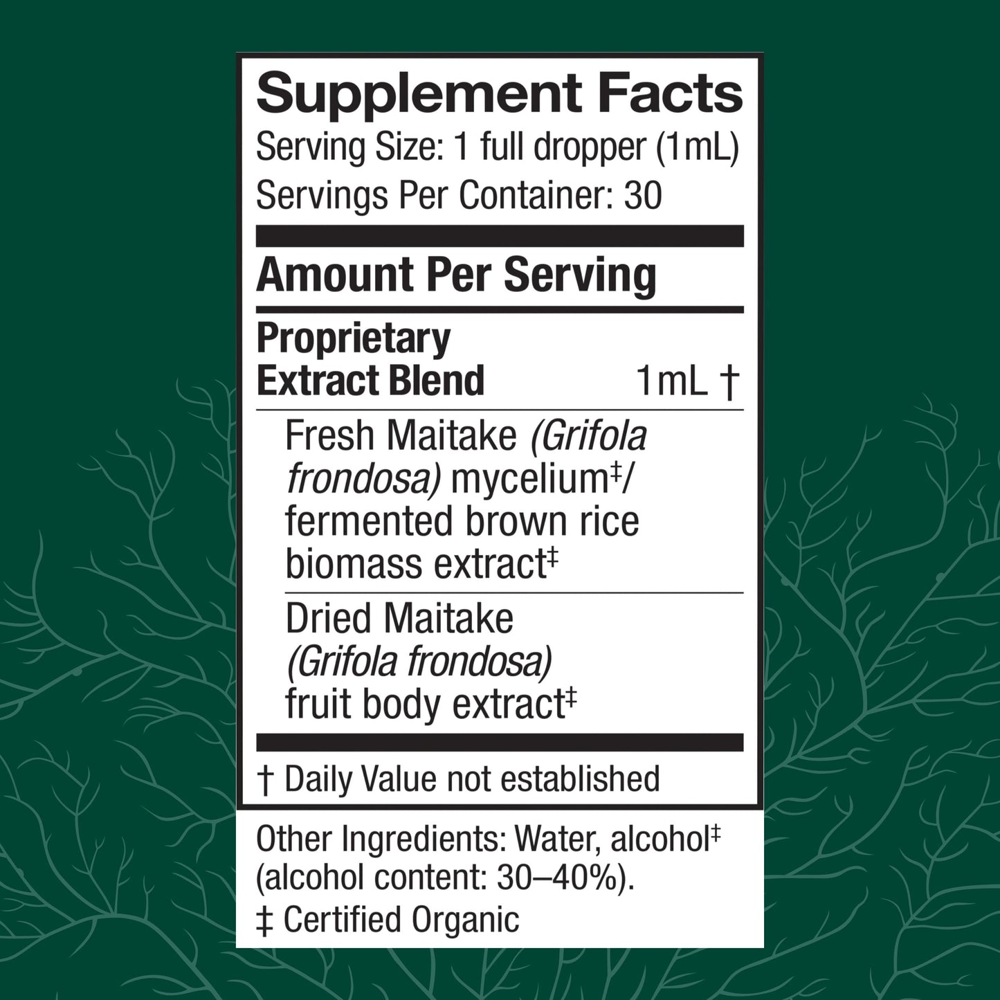 Host Defense Maitake Extract - Immune & Cellular Health Support - 1 oz (30 Servings)