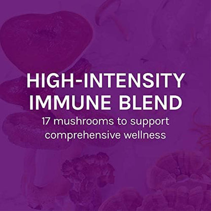 Host Defense MyCommunity Capsules – 17-Species Mushroom Blend for Immune Support (120 Vegan Capsules)
