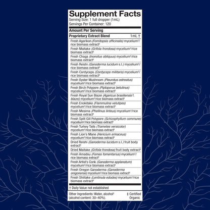Host Defense MyCommunity Extract – 17-Species Mushroom Blend for Immune Support (4 fl oz)