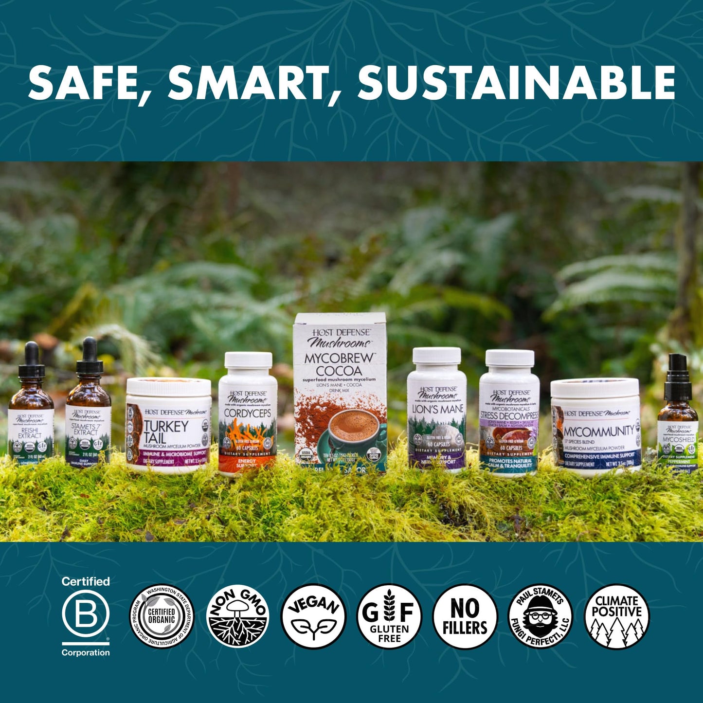Host Defense Reishi Capsules | Immune & Heart Health Support, Energy & Vitality – 120 Capsules