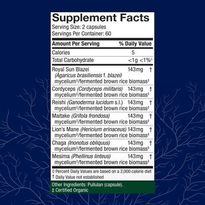 Host Defense Stamets 7-7 Species Mushroom Blend – Immune Support Supplement – 120 Capsules