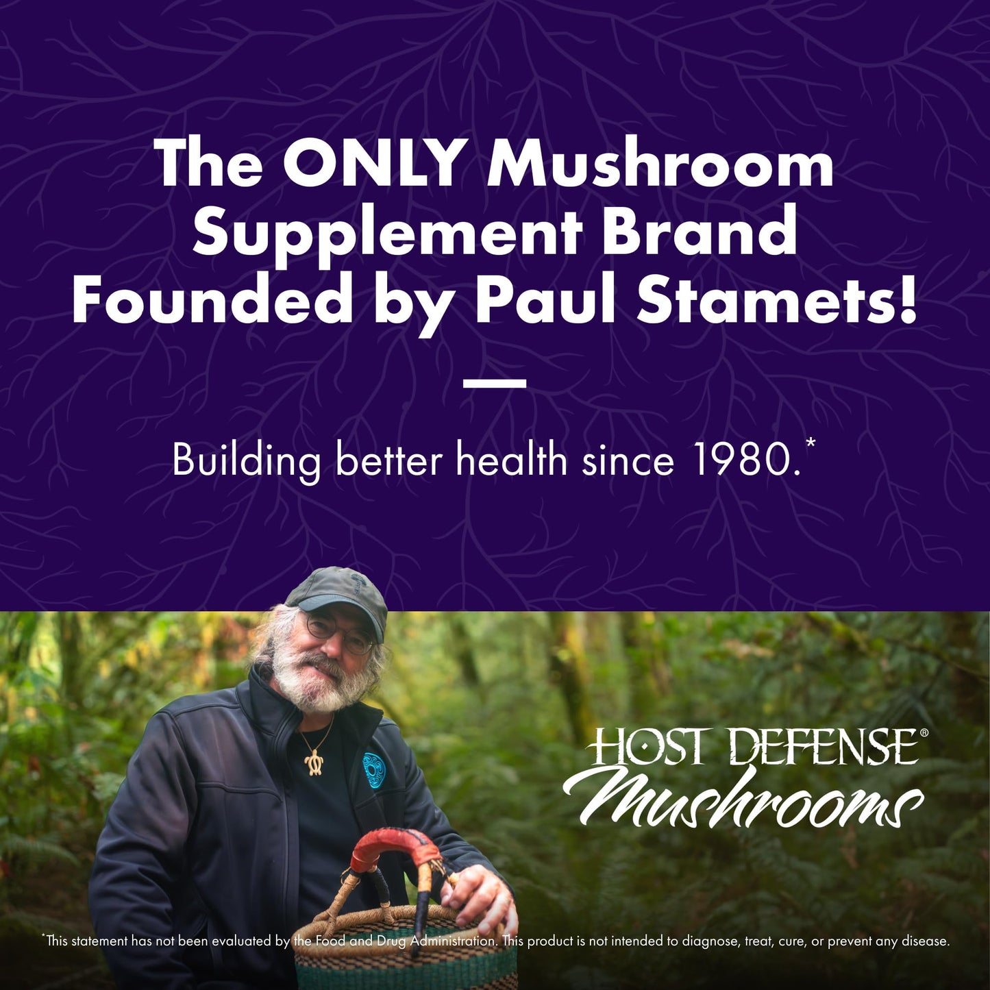 Host Defense Stamets 7-7 Species Mushroom Blend – Immune Support Supplement – 120 Capsules