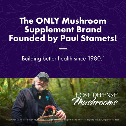 Host Defense Stamets 7-7 Species Mushroom Blend – Immune Support Supplement – 120 Capsules