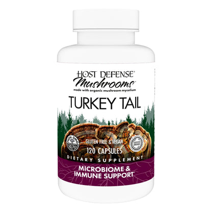 Host Defense Turkey Tail Capsules – Digestive Health & Immune Support