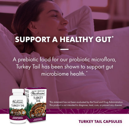 Host Defense Turkey Tail Capsules – Digestive Health & Immune Support