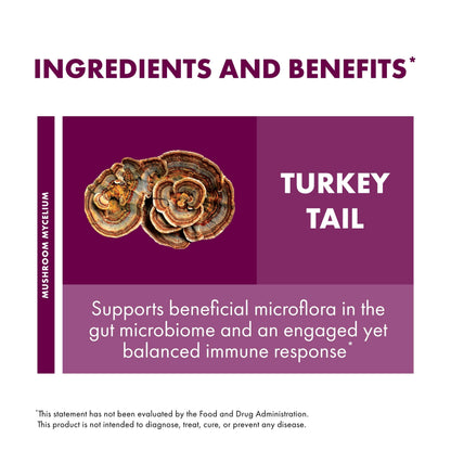 Host Defense Turkey Tail Capsules – Digestive Health & Immune Support
