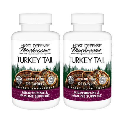 Host Defense Turkey Tail Capsules - 240 ct (Two 120 ct) - Immune & Digestive Health